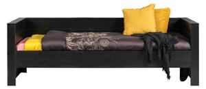 Dennis fekete borovi fenyő ágy/kanapé, 90 x 200 cm - WOOOD