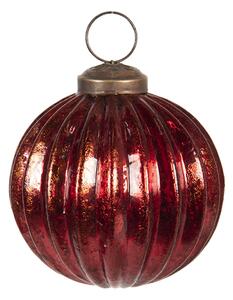 Antik stílusú karácsonyi üveg gömb piros