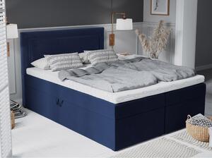 Yucca kék bársony kétszemélyes ágy, 160 x 200 cm - Mazzini Beds