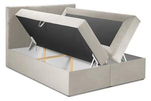 Bézs boxspring ágy tárolóhellyel 160x200 cm Mimicry – Mazzini Beds