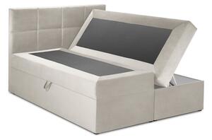 Bézs boxspring ágy tárolóhellyel 160x200 cm Mimicry – Mazzini Beds