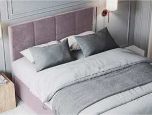 Mimicry rózsaszín bársony kétszemélyes ágy, 160 x 200 cm - Mazzini Beds