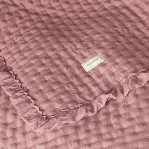 Molly Rózsaszín fodros ágytakaró 240 x 260 cm
