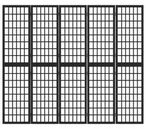 5 Paneles Fekete Japán Paraván - 200x170 cm