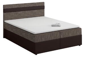 Z0ND0 Franciaágy Boxspring 140x200 cm Mimosa (ágyráccsal és matraccal) (fekete + barna). 1007801