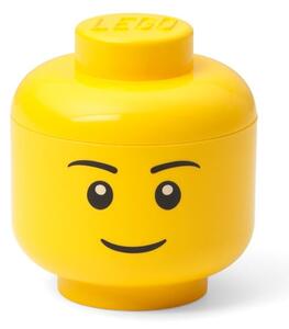 Sárga fej alakú tárolódoboz, fiú, 10,5 x 10,6 x 12 cm - LEGO®