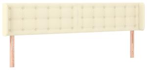 Krémszínű műbőr led-es fejtámla 163 x 16 x 78/88 cm