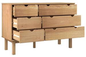 OTTA Tömör Fenyőfa Fiókos Szekrény - 6 Fiók - 111x42x73,5 cm