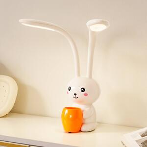 Lindby LED asztali lámpa Haas, bézs, műanyag,CCT,magasság39cm