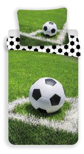 Zöld egyszemélyes pamut gyerek ágyneműhuzat 140x200 cm Football – Jerry Fabrics