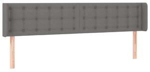 Sötétszürke szövet led-es fejtámla 203 x 16 x 78/88 cm