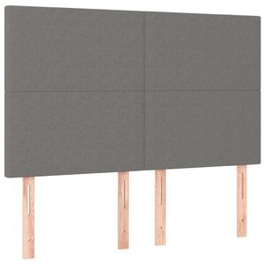 LED-es Fejtámla - Sötétszürke Szövet - 144x5x118/128cm
