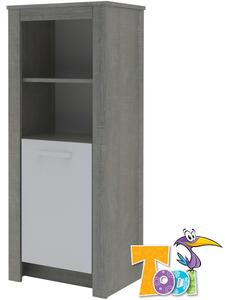 Todi Cube – keskeny nyitott +1 ajtós szekrény (140 cm magas)