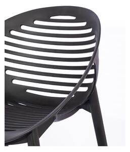 Joanna fekete 4 személyes kerti étkezőszett székekkel és Viking asztallal, 90 x 150 cm - Bonami Selection