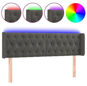 Bársony LED Fejtámla - Sötétszürke - 147cm