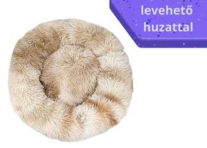 Puha kutyafekhely plüss capuccino cirmos