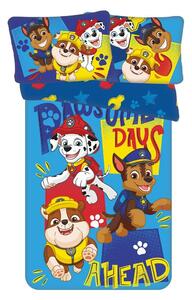 Kék pamut gyerek ágyneműhuzat babaágyhoz 100x135 cm Paw Patrol "Pawsome days ahead" – Jerry Fabrics