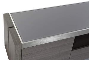Tv-s bútor cserfa aluminium 200x45x42 szürke