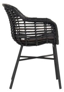 Fekete műanyag kerti szék Cecilia – Hartman