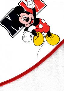 Disney Mickey kapucnis törölköző 70x90 cm fehér/piros