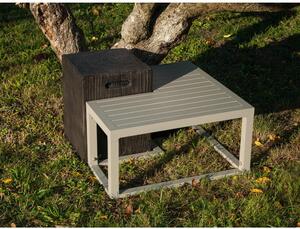 Ecotop szürke kerti tárolóasztal, 35 x 35 cm - Ezeis