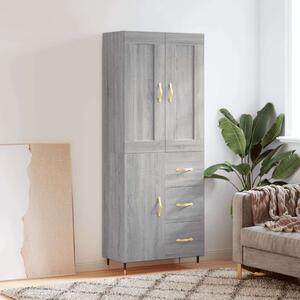 VidaXL Magasszekrény - Szürke Sonoma Fa - 180 cm