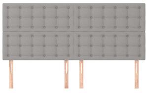 4 db Világosszürke Ágyfejtámla - 80x5x78/88 cm