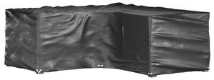 VidaXL 2 db L-alakú kerti bútorhuzat 16 fűzőlyukkal 215 x 215 x 70 cm