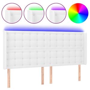 LED-es Fejtámla - Fehér Műbőr - 203cm