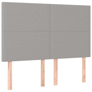 VidaXL 4 db világosszürke szövet fejtámla 72 x 5 x 78/88 cm
