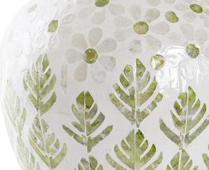 Váza gyöngyház bambusz 30x30x36 leveles természetes zöld (készletről)