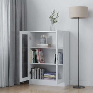 Fehér forgácslap vitrinszekrény 82,5 x 30,5 x 115 cm