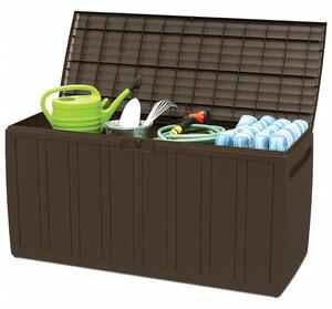 VidaXL barna párnatároló láda 117 x 45,5 x 57,5 cm 270 L