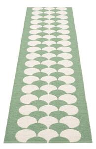 Zöld-krémszínű kültéri-beltéri futószőnyeg 70x250 cm Poppy Oregano – Pappelina