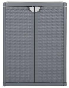 VidaXL szürke PP rattan kerti tárolószekrény 65 x 45 x 88 cm