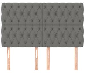 4 db sötétszürke szövet fejtámla 72 x 7 x 78/88 cm