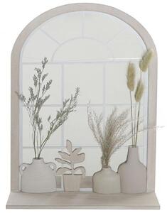 Tükör mdf tükör 35x10x50 falra virágok fehér (készletről)