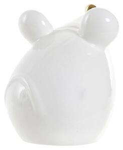 Figura porcelán 9,5x7,4x9 egér fehér (készletről)