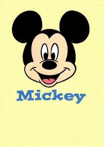 Disney pamut,gumis lepedő - Mickey (sárga)
