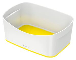 MyBox fehér-sárga asztali tárolódoboz, hossz 24,5 cm - Leitz