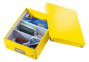 Office sárga rendszerező doboz, hossz 28 cm - Leitz