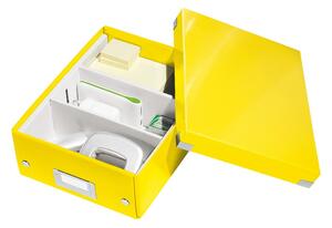 Office sárga rendszerező doboz, hossz 28 cm - Leitz