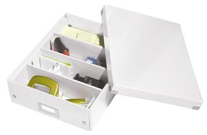 Office fehér rendszerező doboz, hossz 37 cm Click&Store - Leitz