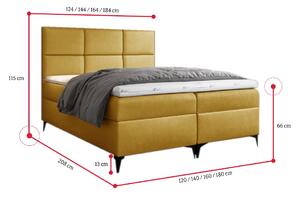 GRETA boxspring kárpitozott ágy + fedő, 160x200, fancy 59