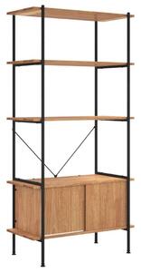 5 Polcos Fém-Fa Polcrendszer - 80x40x163 cm