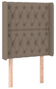 Tópszínű szövet led-es fejtámla 83x16x118/128 cm