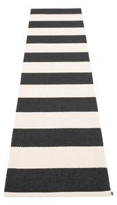 Fekete-fehér kültéri-beltéri futószőnyeg 70x300 cm Bob Black Vanilla – Pappelina