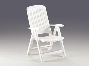 CARMEN 59x61x104 cm, 5 állású karfás műanyag fehér szék