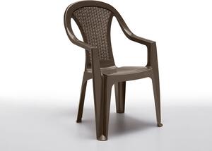 PASADENA 57x55x90 cm műanyag szék, barna (160 db)