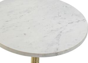 Asztal telefonos márvány aluminium 37x37x53 fehér